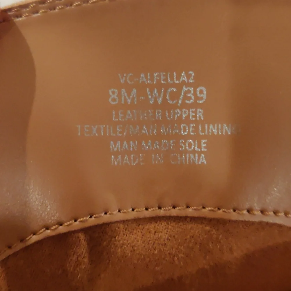 New!Vince Camuto camel leather knee boots Y2K Shabbychic Cottagecore Vintag - Picture 5 of 14